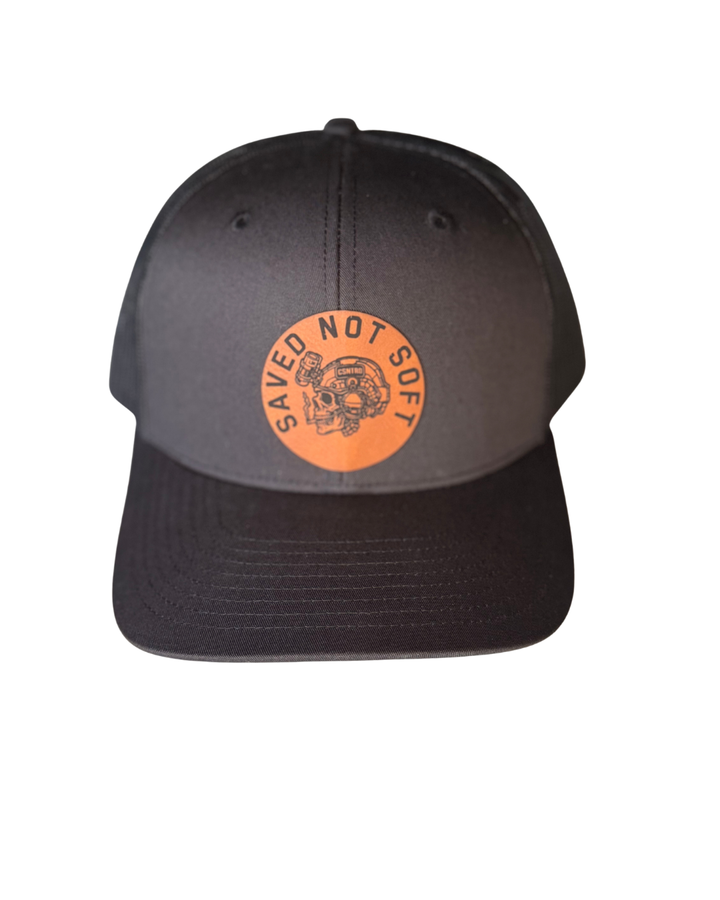 Black Saved Not Soft Snapback Hat