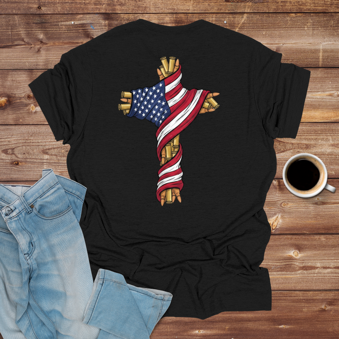 American Flag Cross Tee