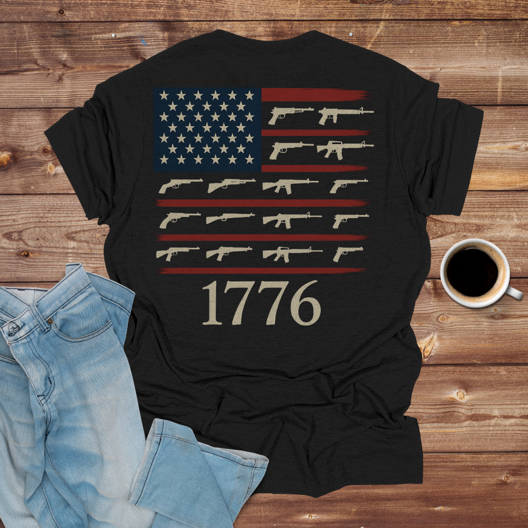 1776 Rifle Flag T-Shirt
