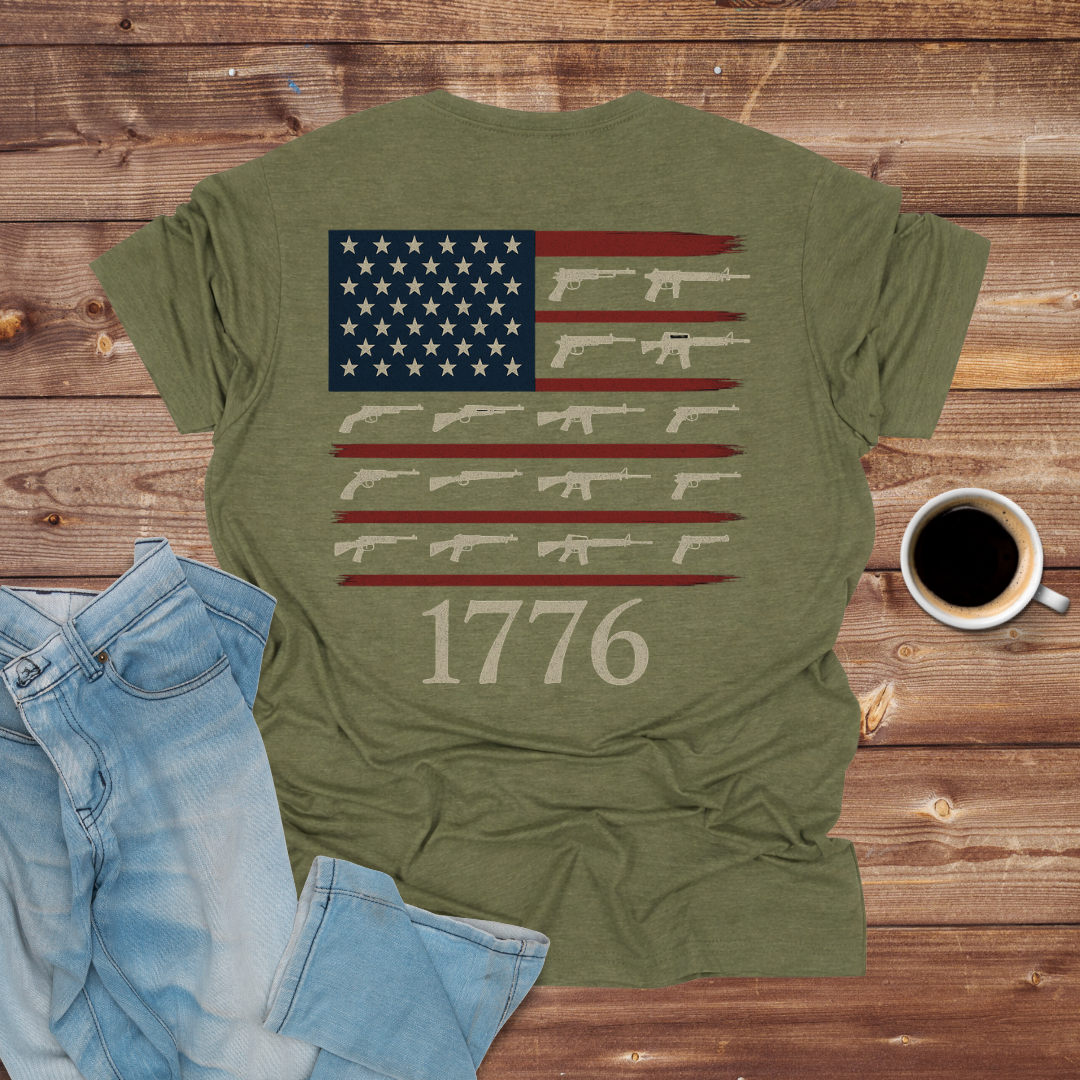 1776 Rifle Flag T-Shirt