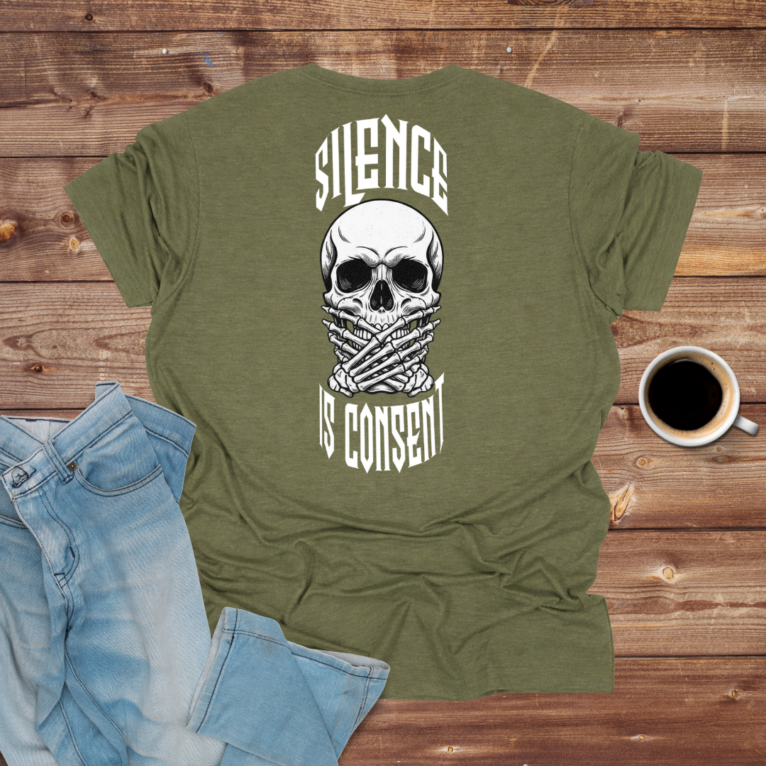 Silence Is Consent Skull T-Shirt