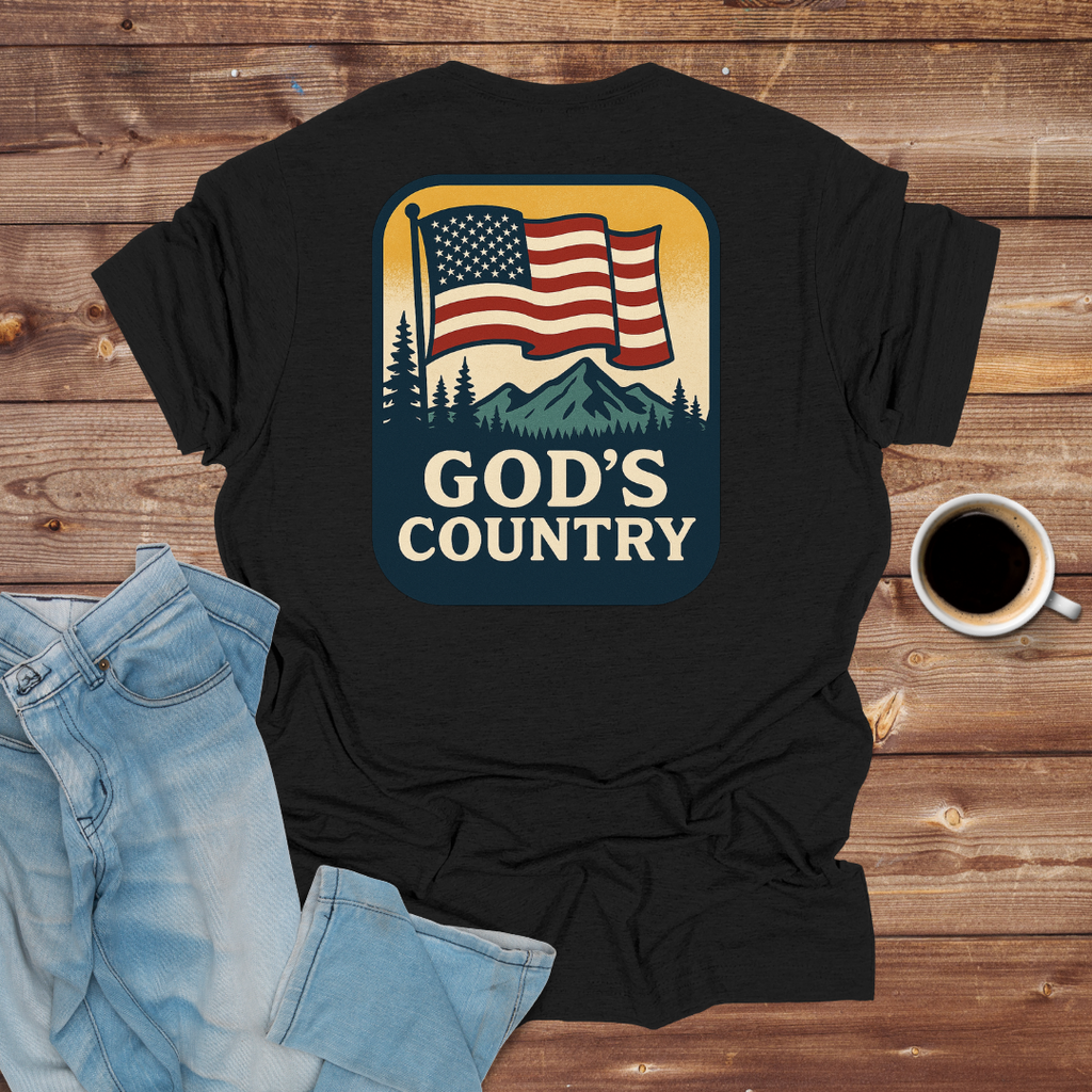 God's Country Rustic Flag T-Shirt