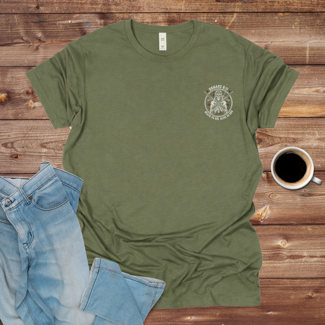 Romans 6:11 Skull Reaper T-Shirt