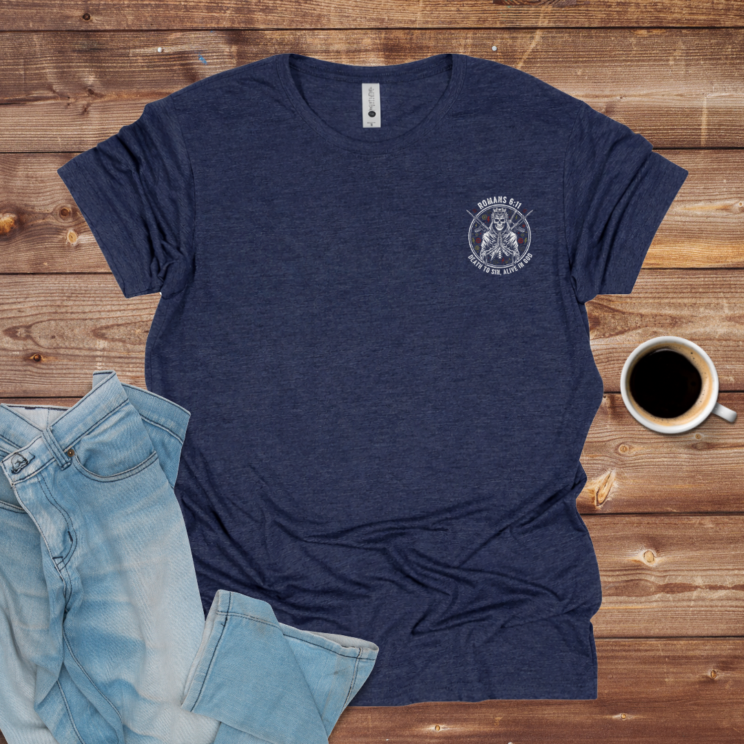 Romans 6:11 Skull Reaper T-Shirt