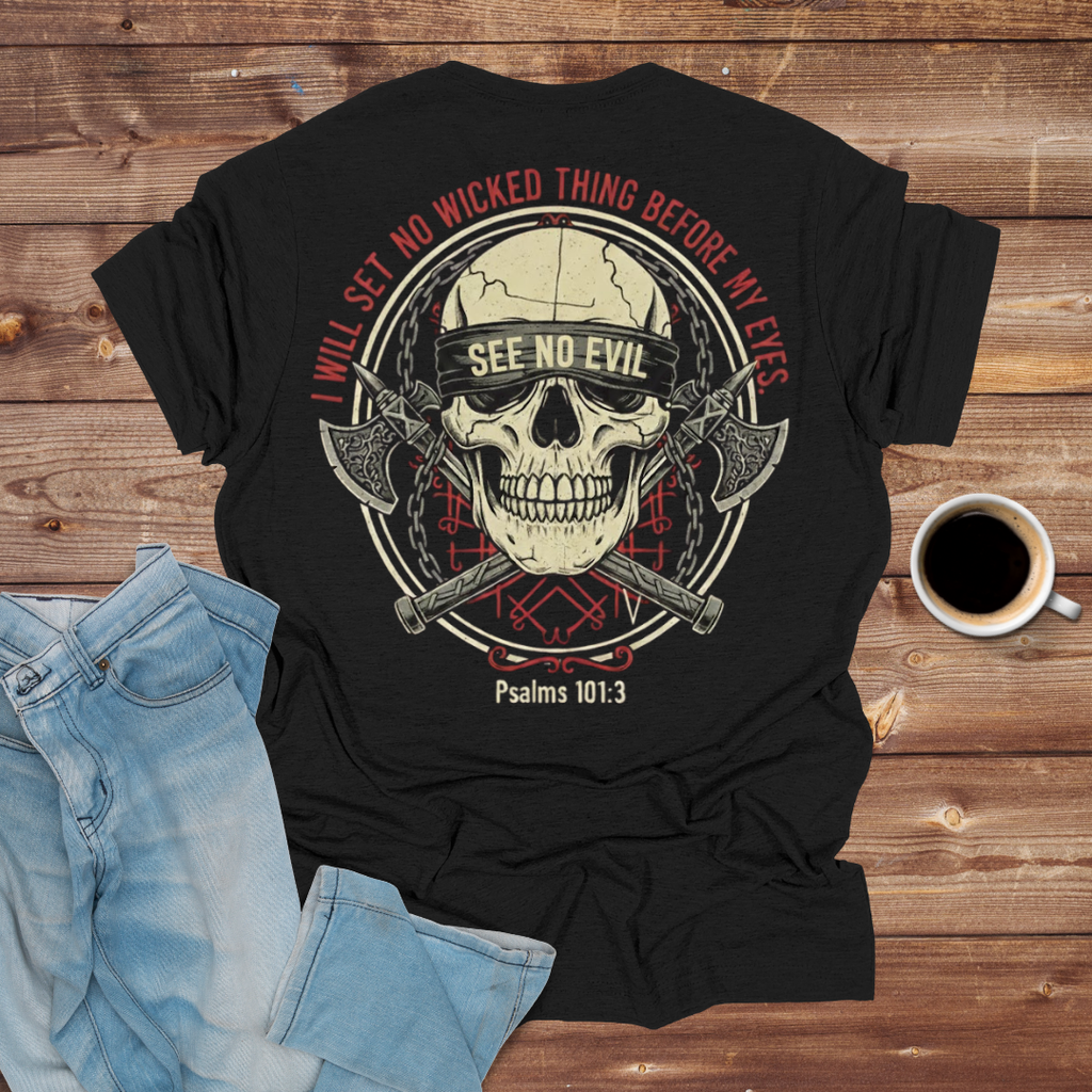 See No Evil Skull T-Shirt