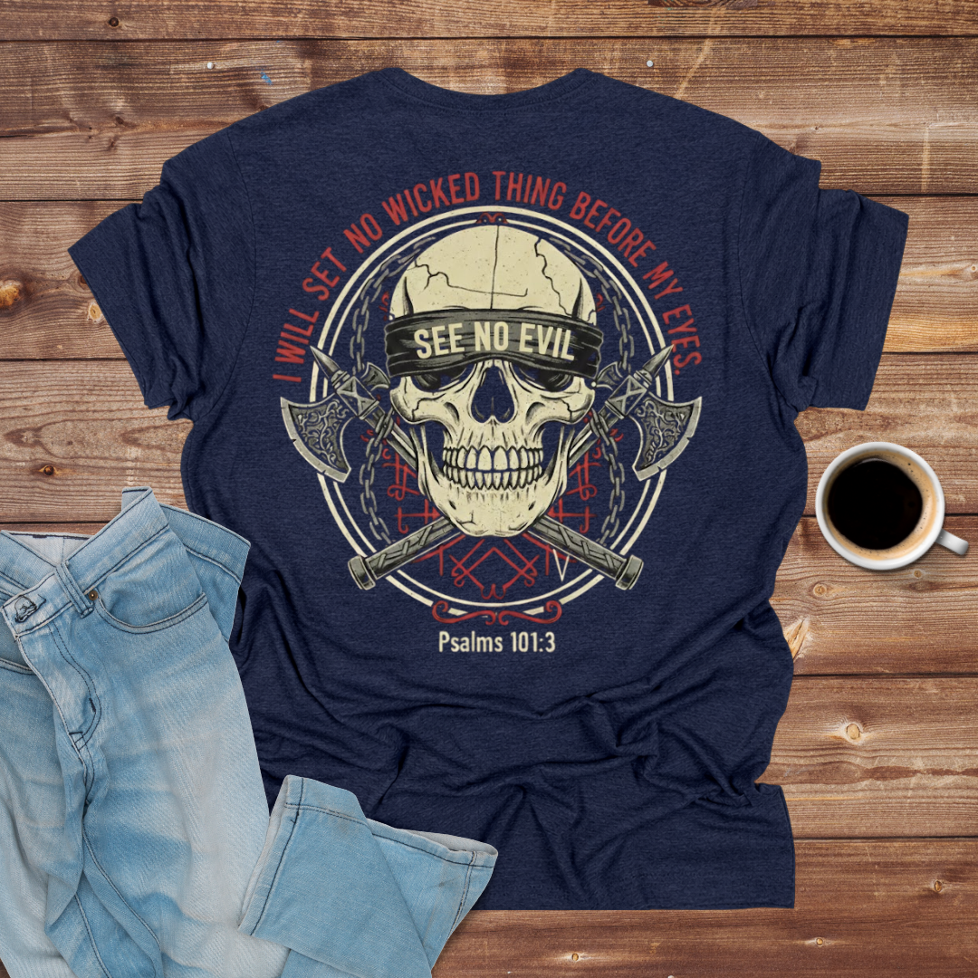 See No Evil Skull T-Shirt
