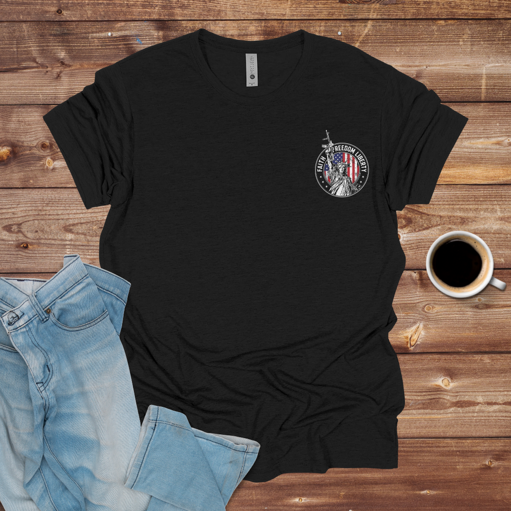 Faith Freedom Liberty Emblem T-Shirt