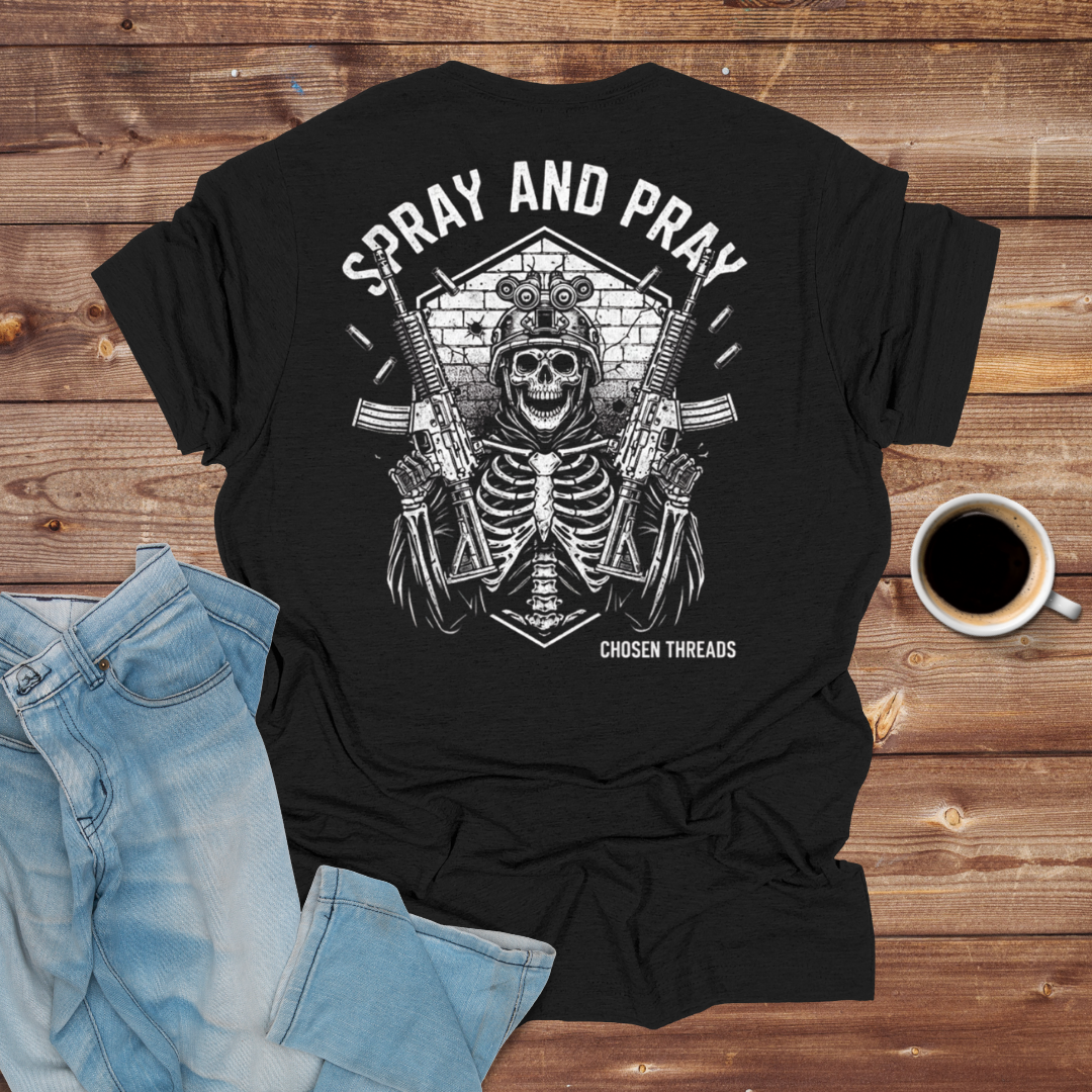 Spray and Pray Skeleton T-Shirt