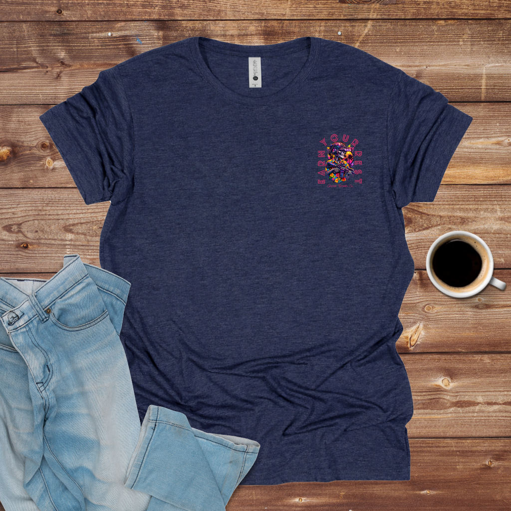 Earn Your Rest' Retro Skull T-Shirt