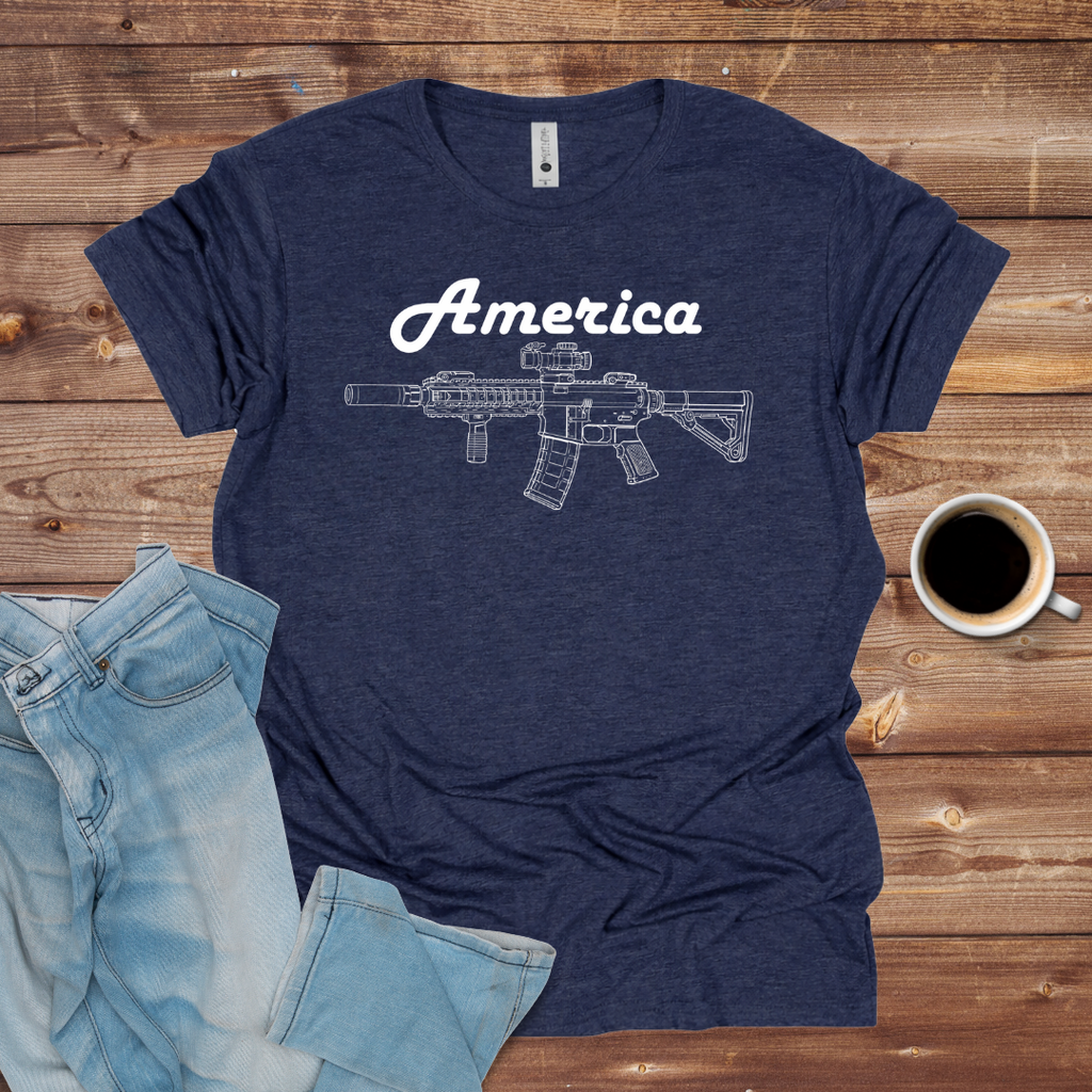 America Rifle Graphic T-Shirt