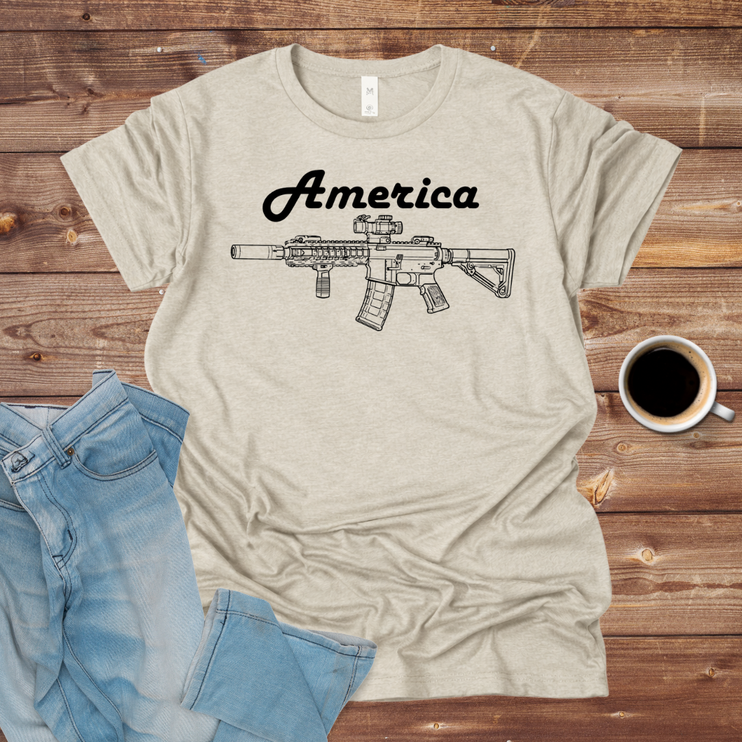 America Rifle Graphic T-Shirt