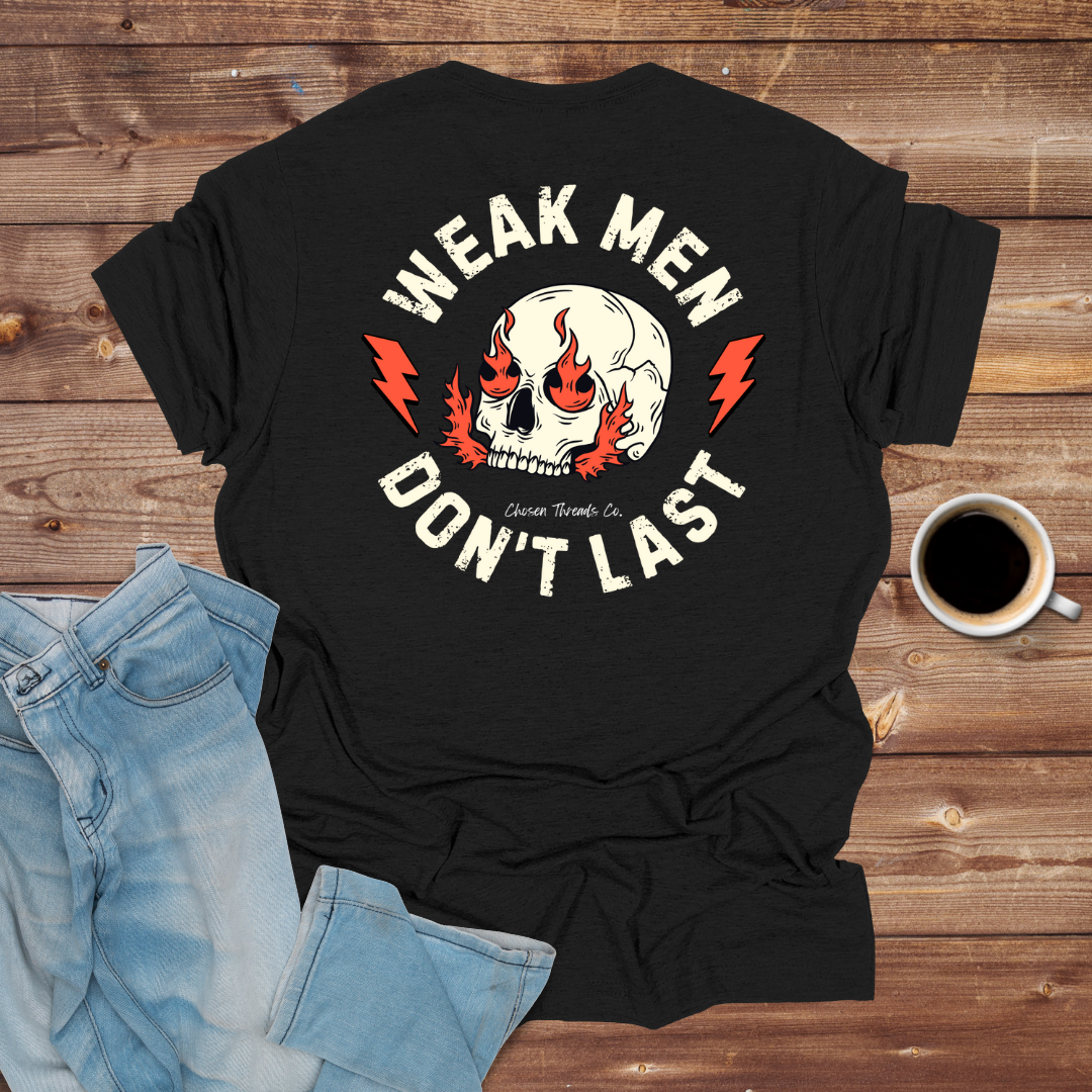 Weak Men Don't Last Skull Flame T-Shirt