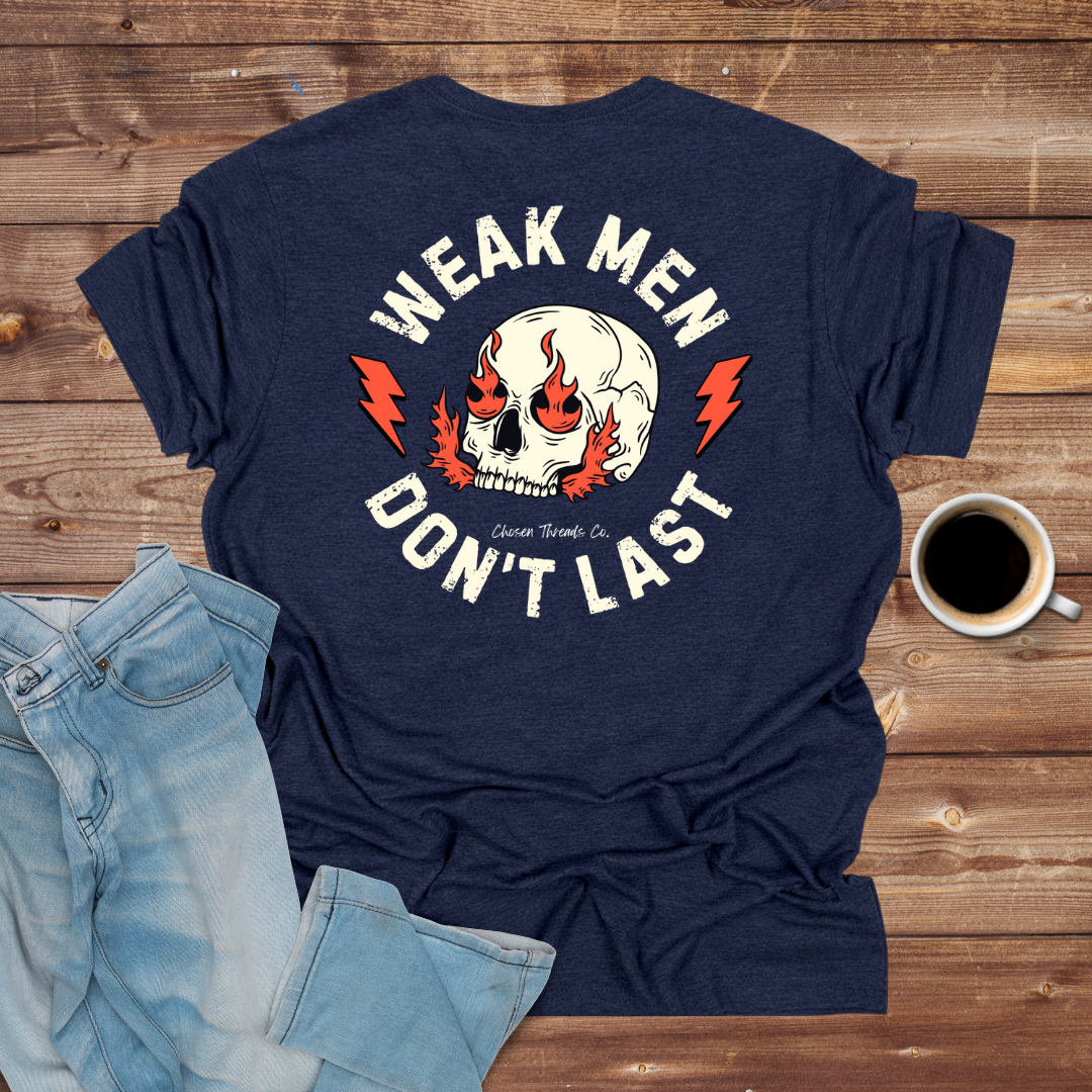 Weak Men Don't Last Skull Flame T-Shirt