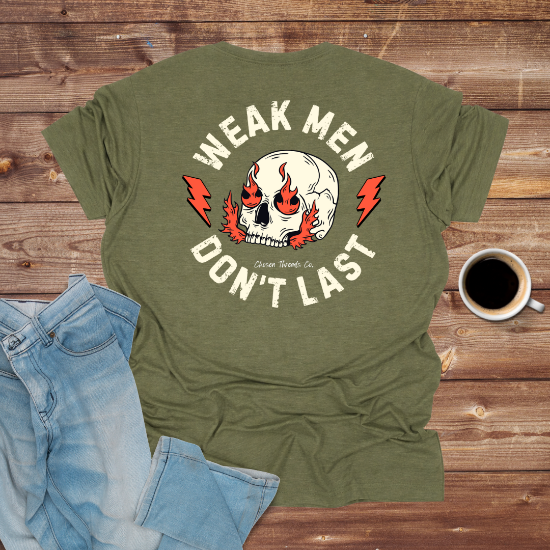 Weak Men Don't Last Skull Flame T-Shirt