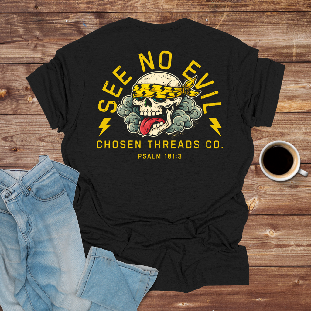 See No Evil Skull T-Shirt
