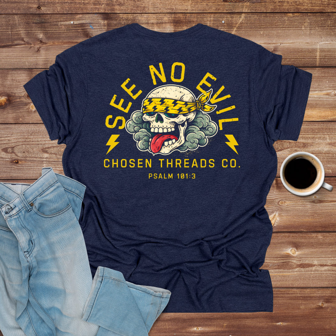 See No Evil Skull T-Shirt
