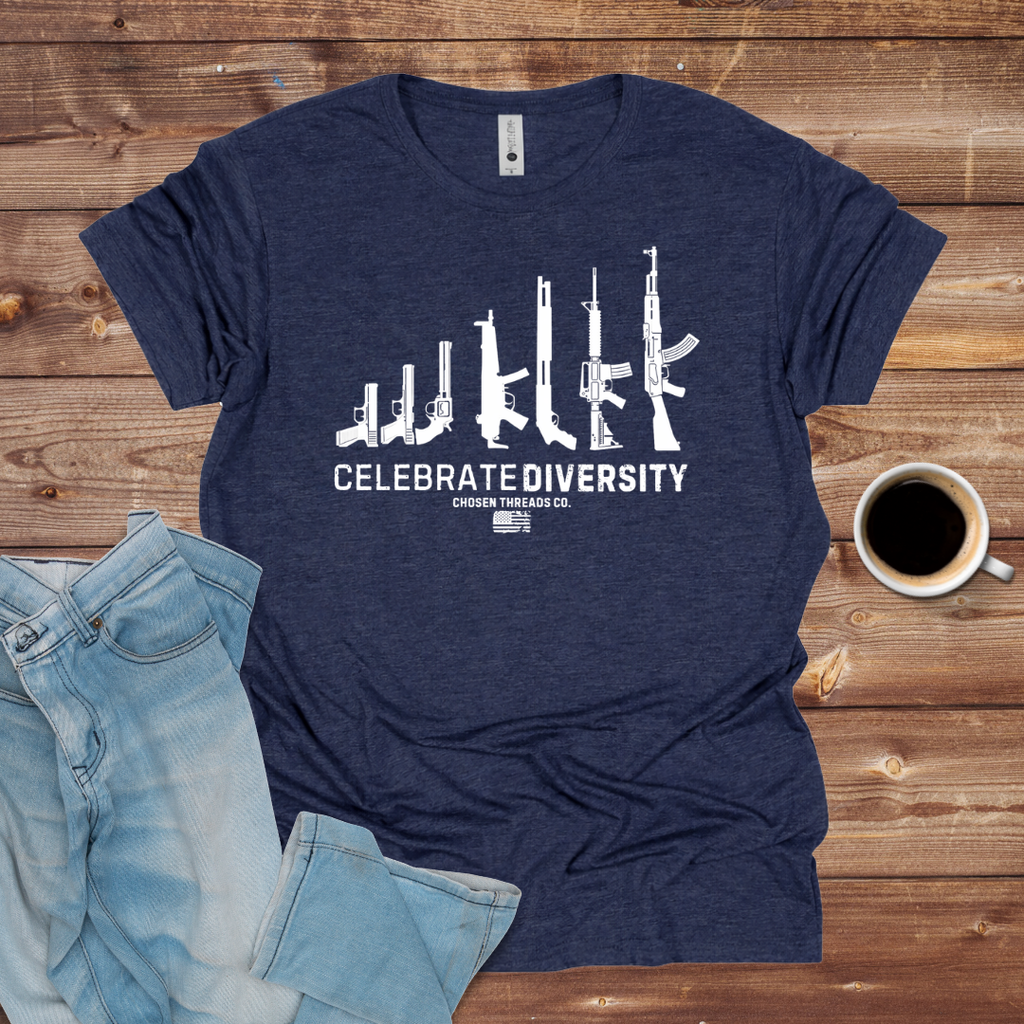 Celebrate Diversity Gun Silhouette T-Shirt