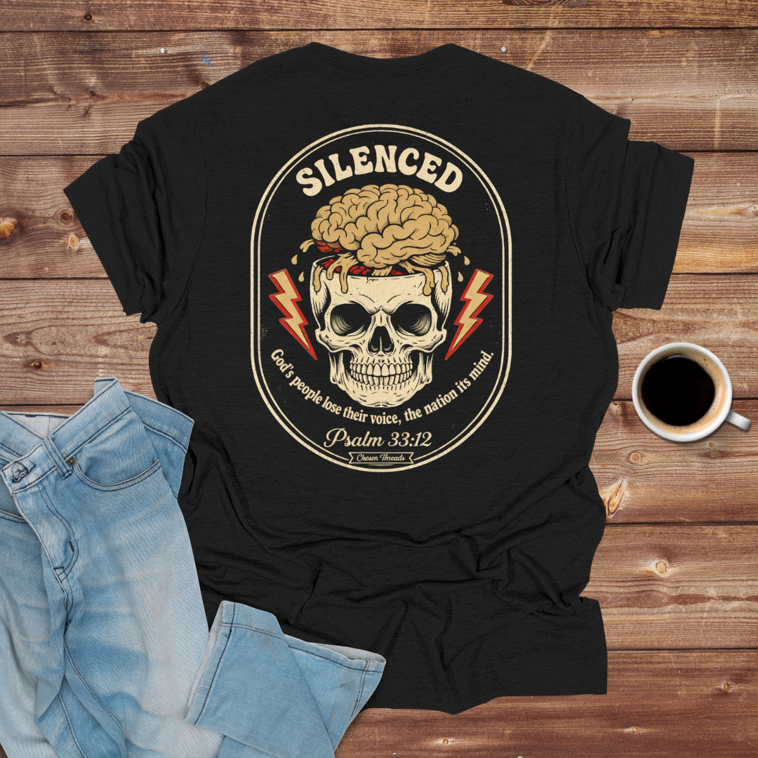 Silenced Skull Negative T-Shirt