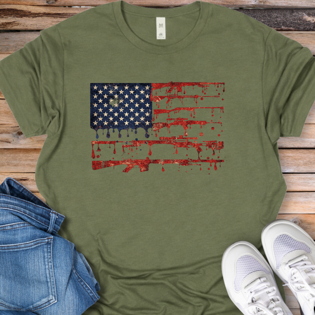 American Gun Flag T‑Shirt