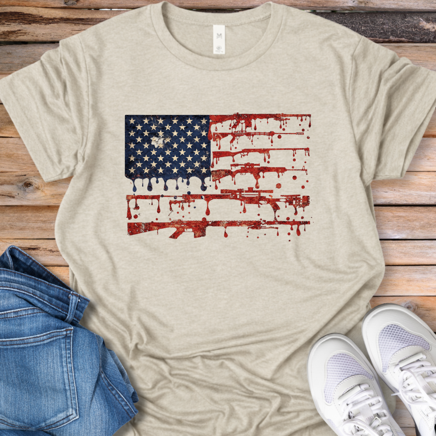 American Gun Flag T‑Shirt
