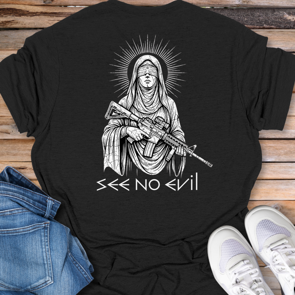 See No Evil Lady Justice T-Shirt