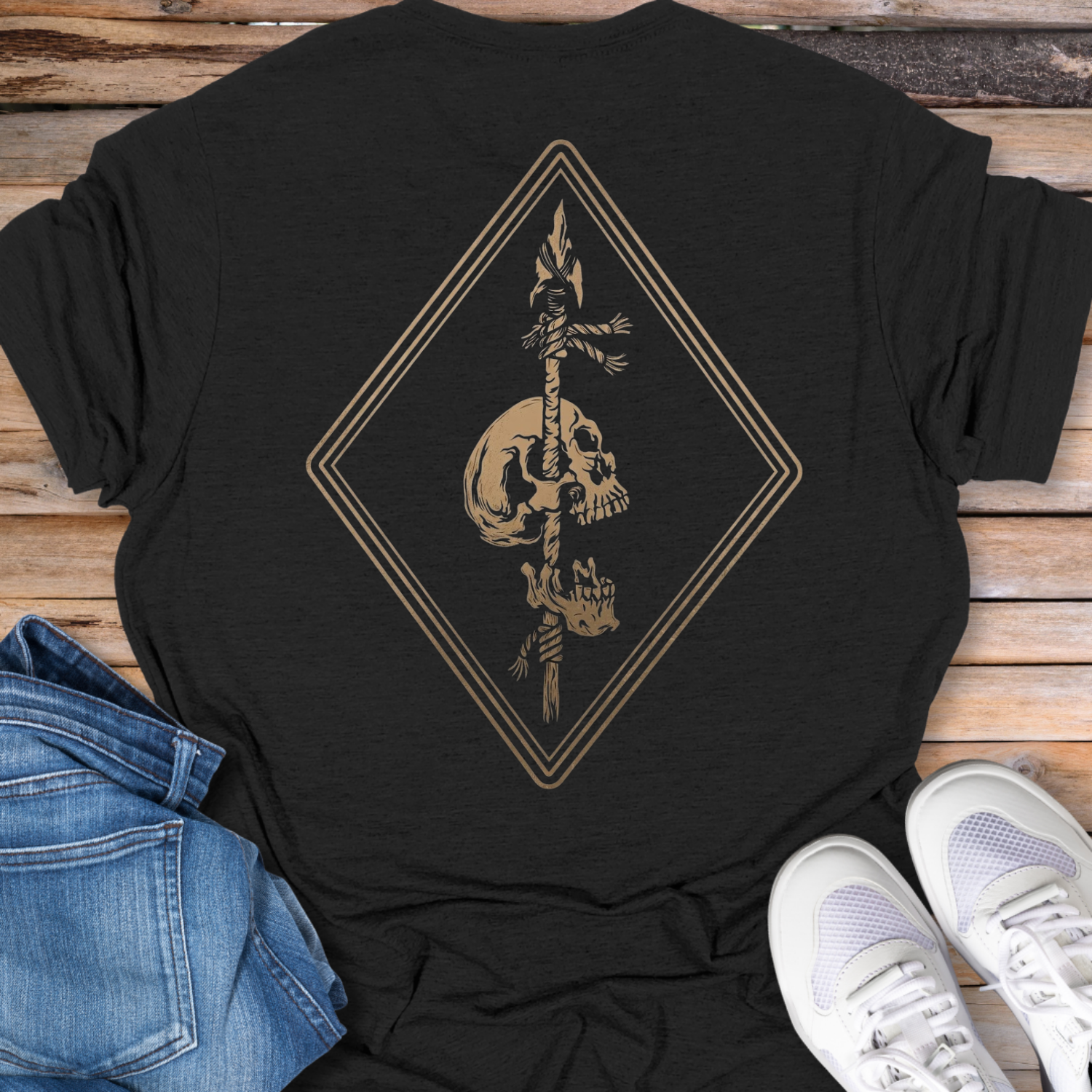 Rustic Spear & Skull T-Shirt