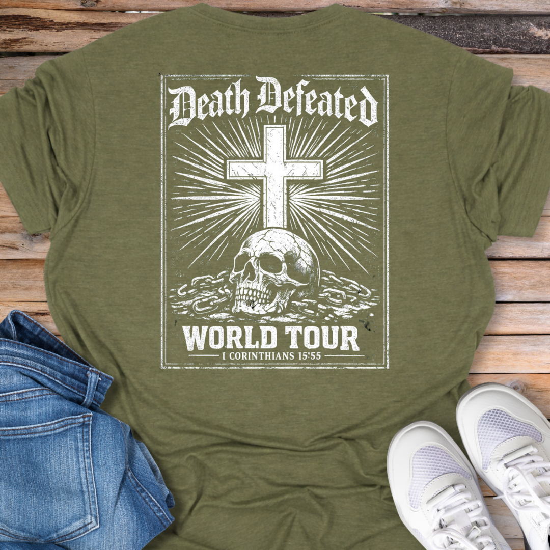 Death Defeated Skull &amp; Cross World Tour T-Shirt