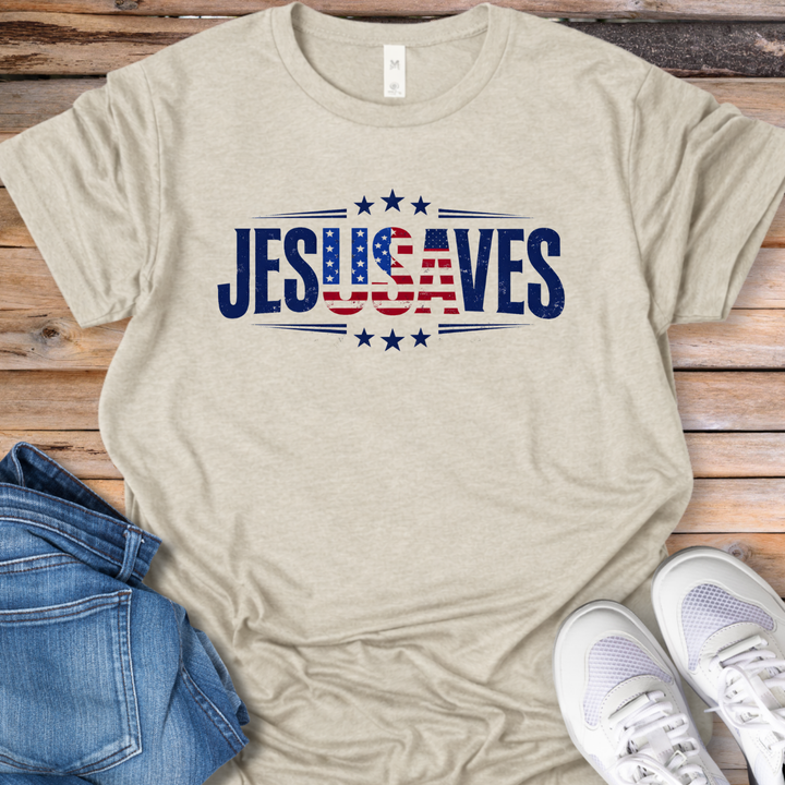 Jesus Saves Patriotic T-Shirt