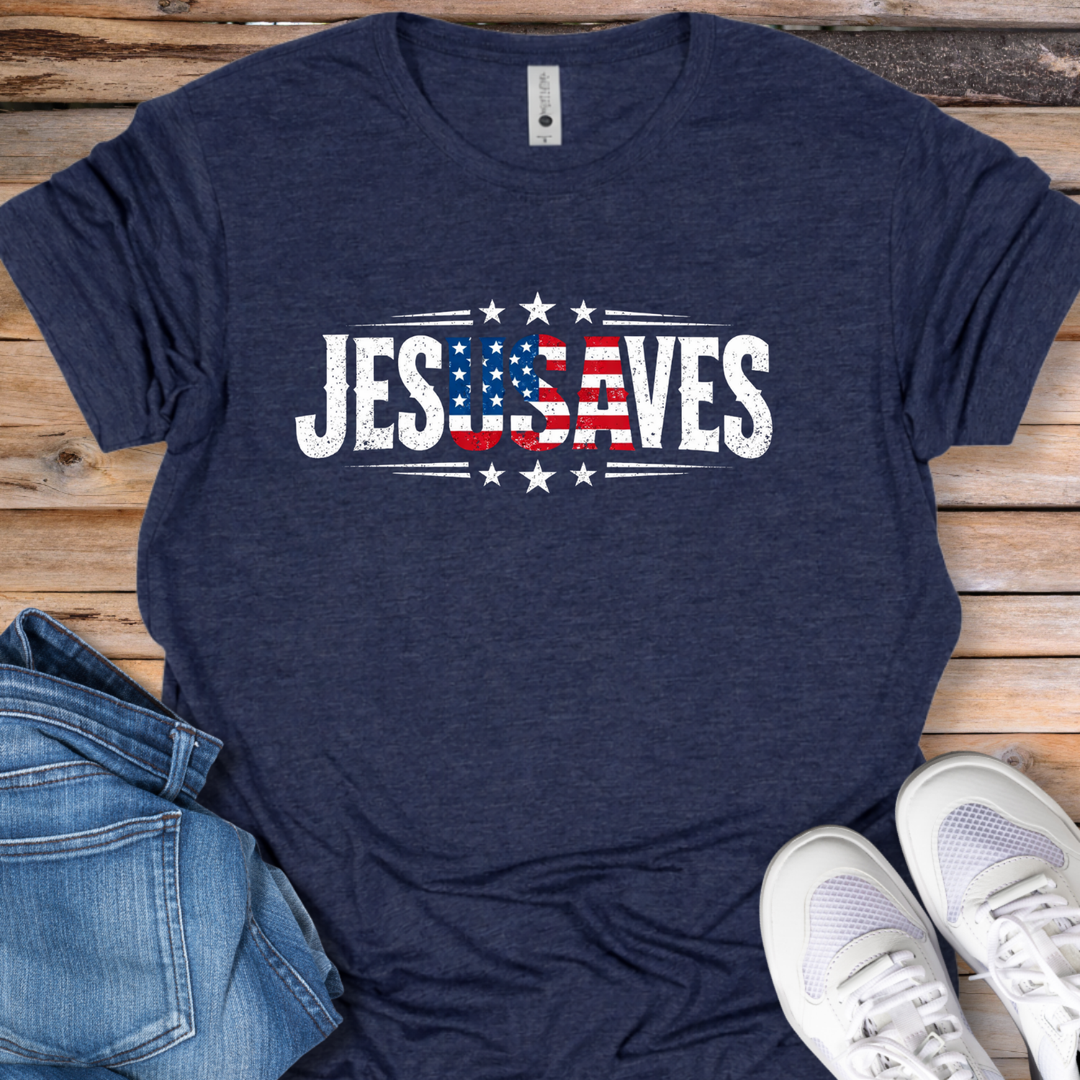 Jesus Saves Patriotic T-Shirt