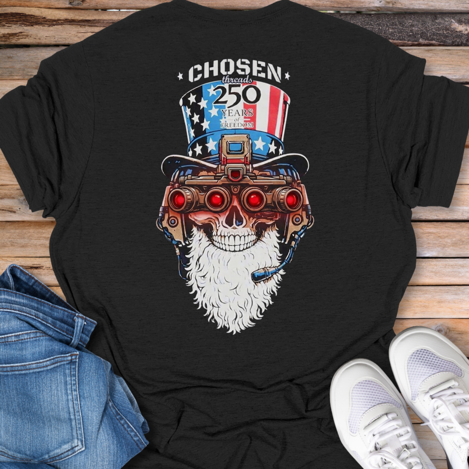 Patriotic Skull 250 Years T-Shirt