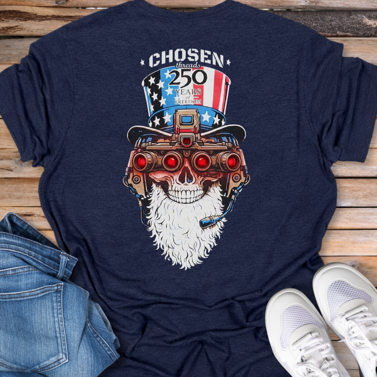 Patriotic Skull 250 Years T-Shirt