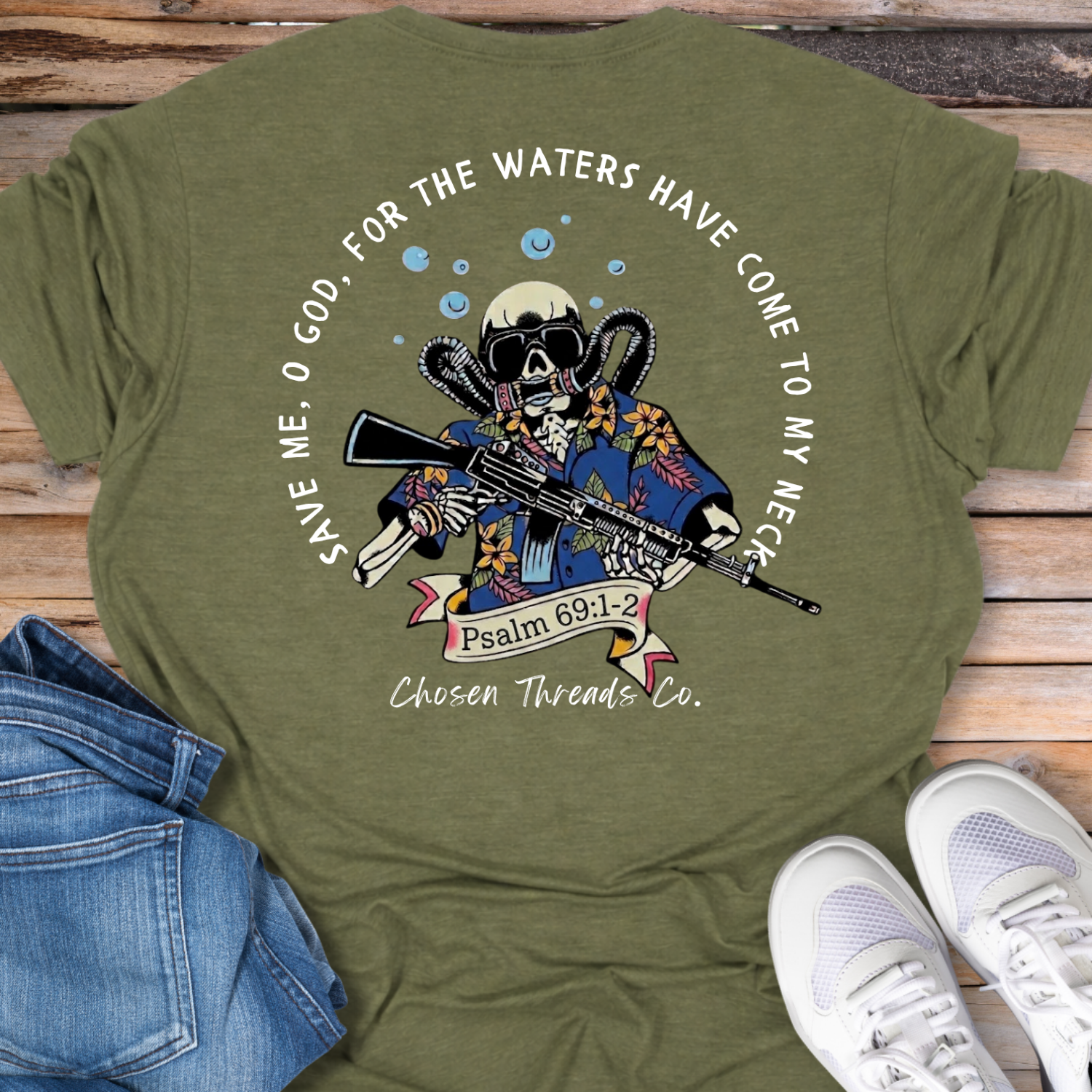 Psalm 69:2 Rescue Diver T‑Shirt