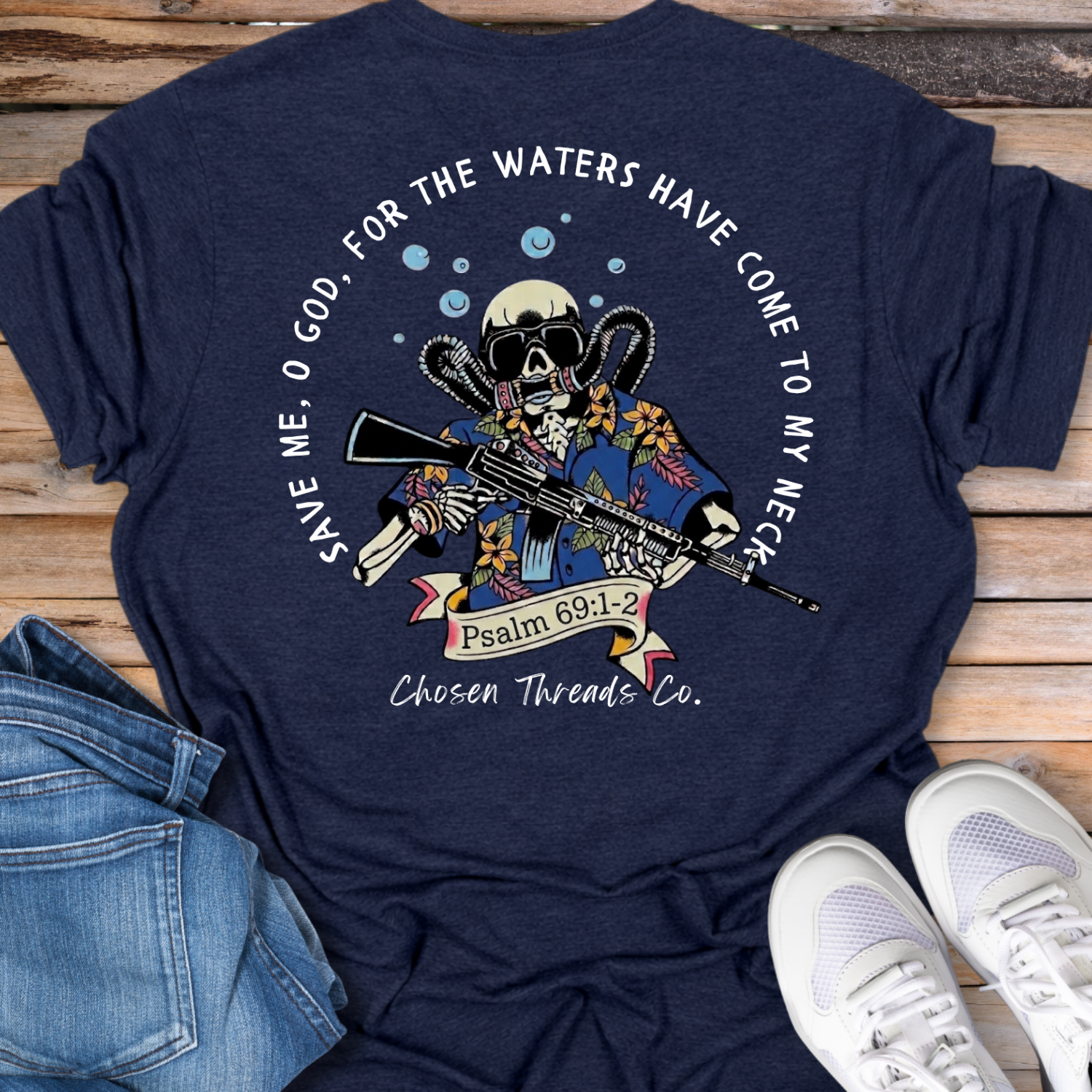 Psalm 69:2 Rescue Diver T‑Shirt