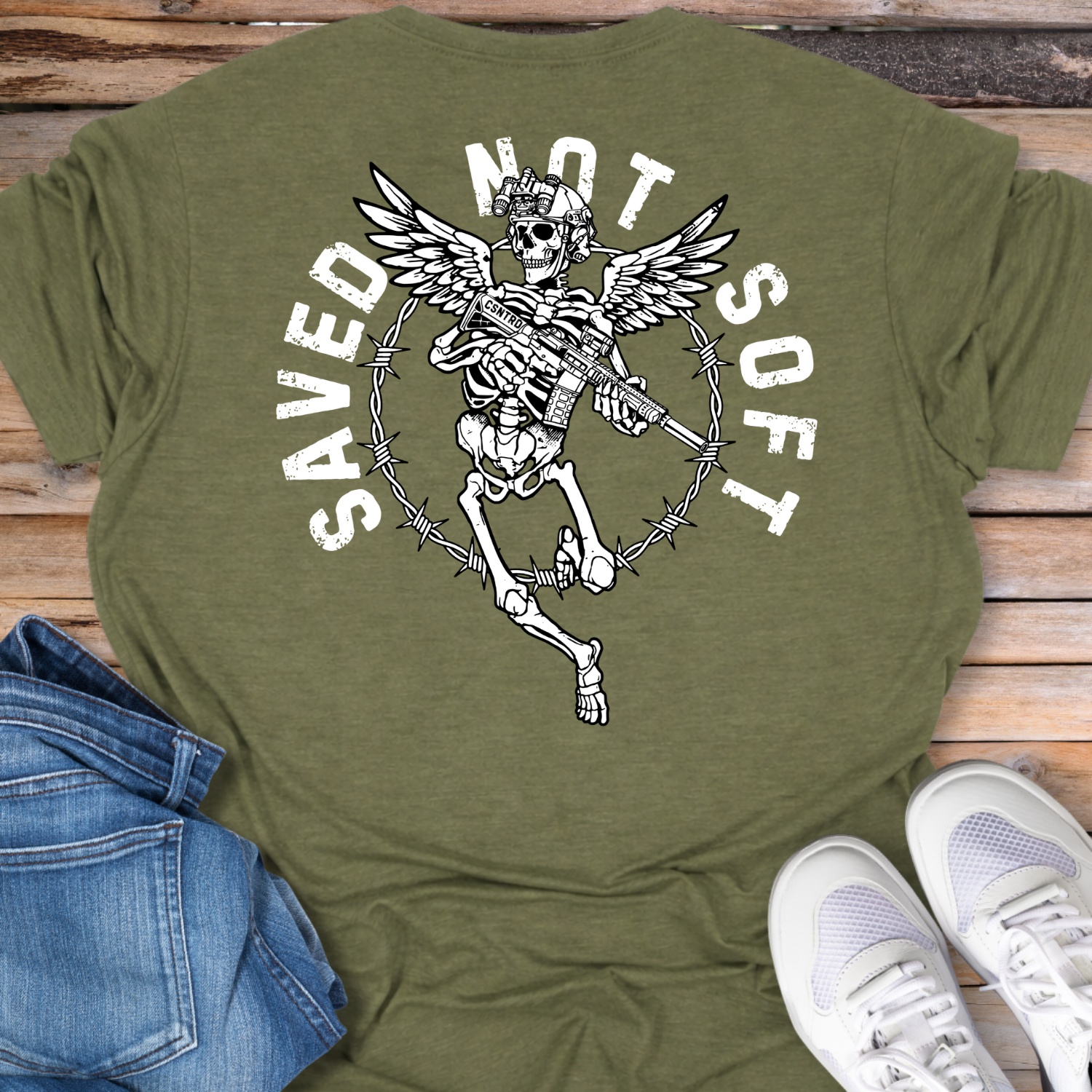 Saved Not Soft Angel T‑Shirt