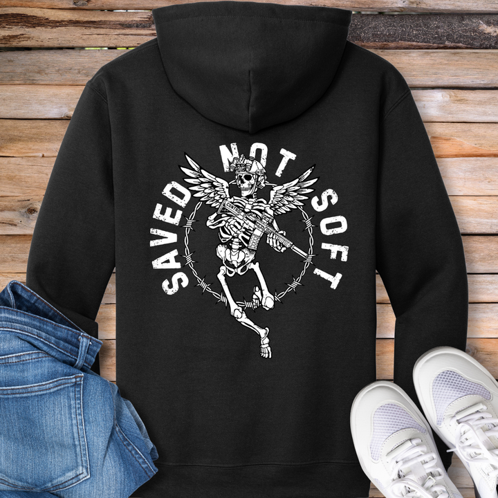 Saved Not Soft Skeleton Hoodie