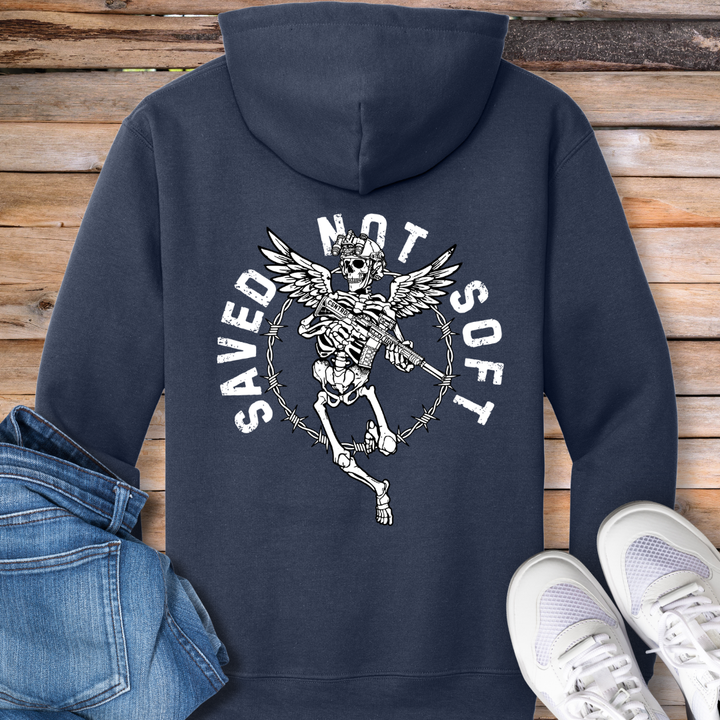Saved Not Soft Skeleton Hoodie