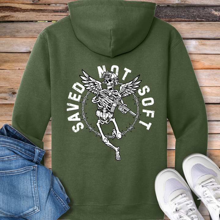 Saved Not Soft Skeleton Hoodie