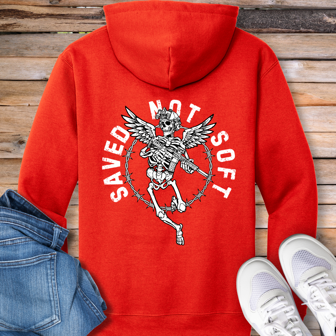 Saved Not Soft Skeleton Hoodie