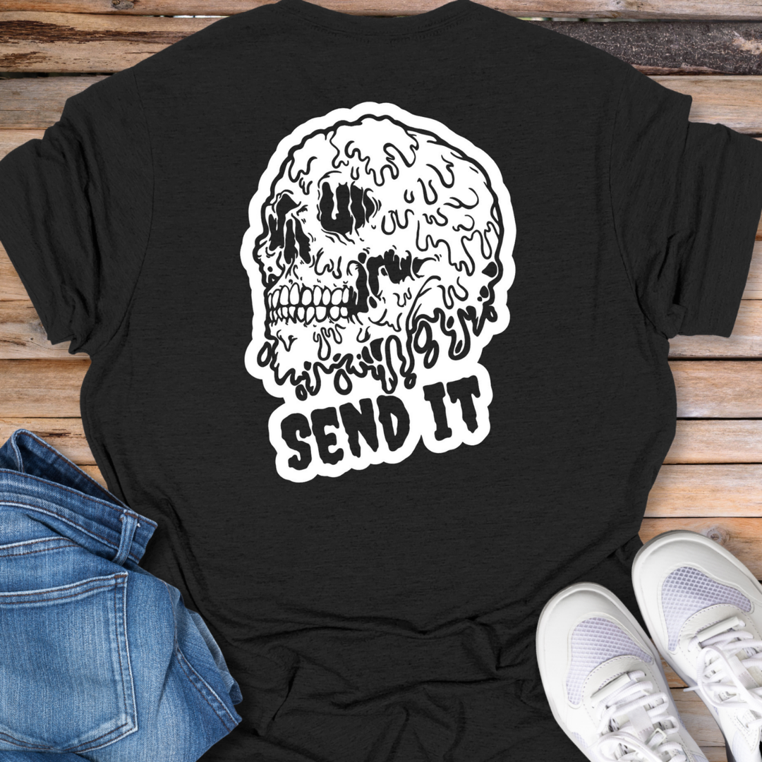 Send It Melting Skull T-Shirt