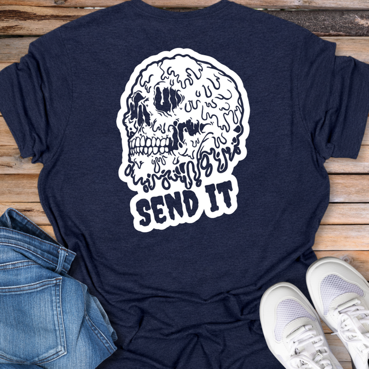 Send It Melting Skull T-Shirt