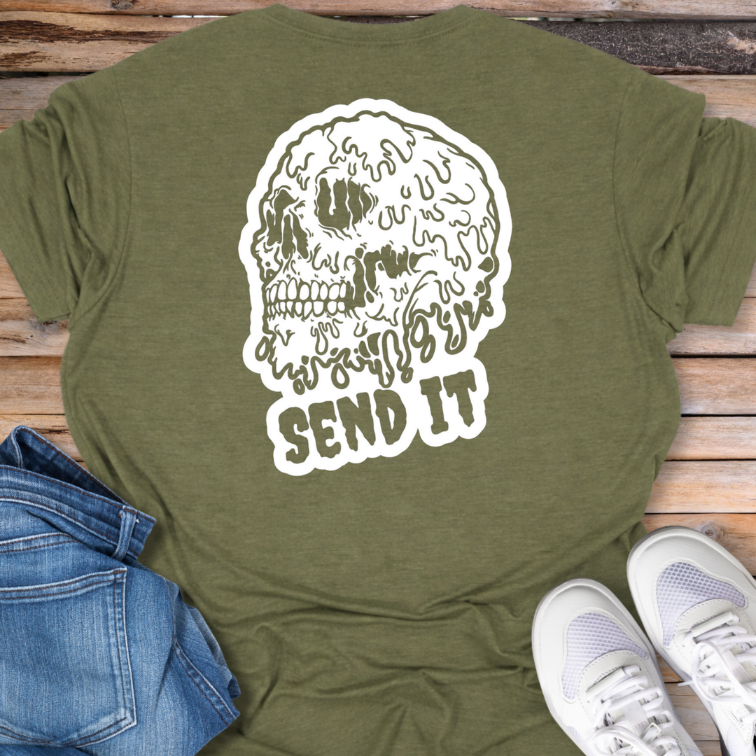 Send It Melting Skull T-Shirt