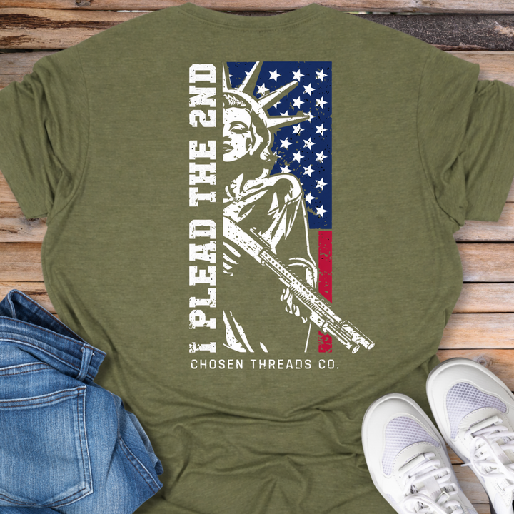 I Plead the 2nd Statue of Liberty Flag T-Shirt