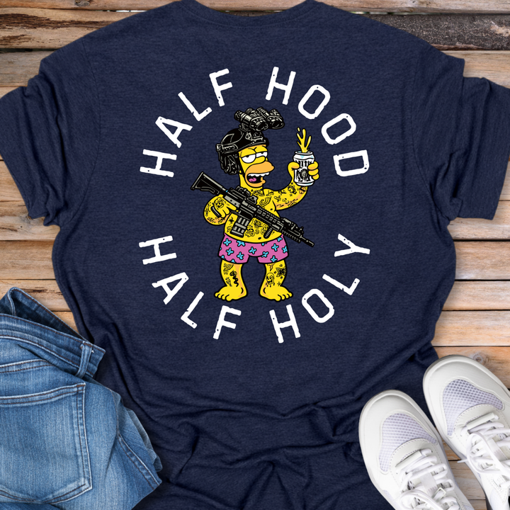 Half Hood Half Holy Simpson T-Shirt