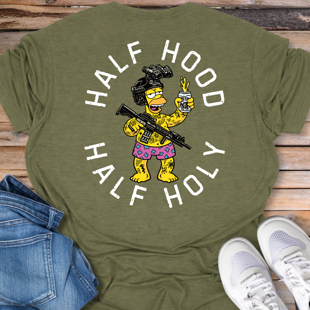 Half Hood Half Holy Simpson T-Shirt