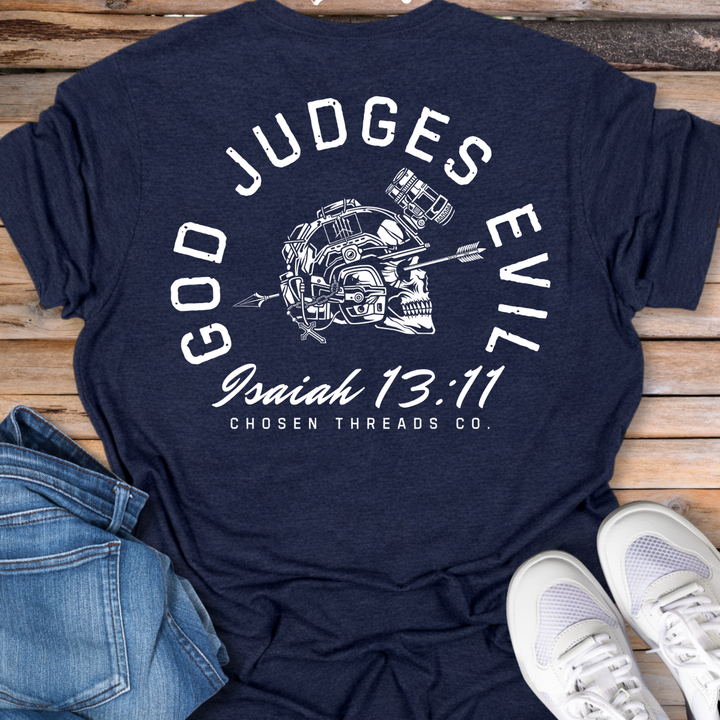 Isaiah 13:11 God Judges Evil T-Shirt