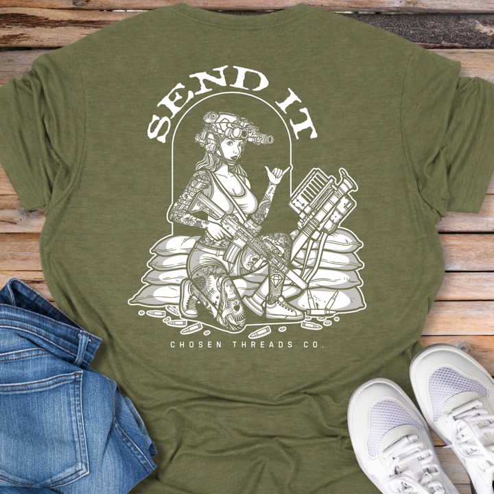 Send It Military Tactical Sandbag T-Shirt
