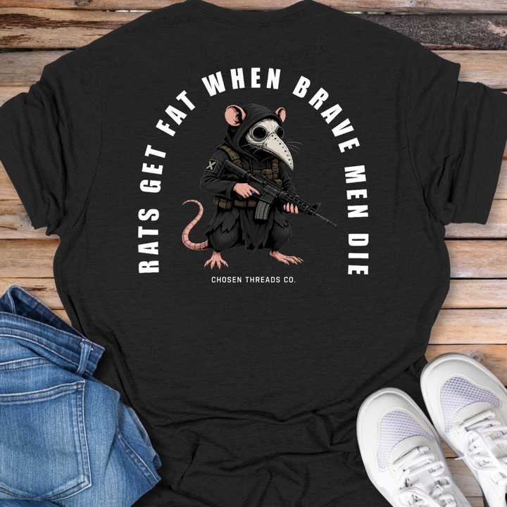 Brave Men Die Rat Graphic T-Shirt