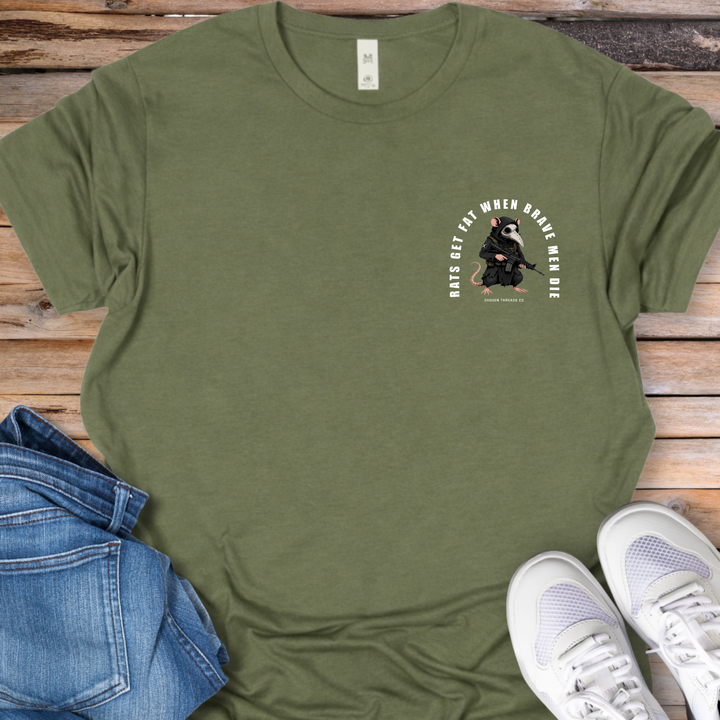 Brave Men Die Rat Graphic T-Shirt