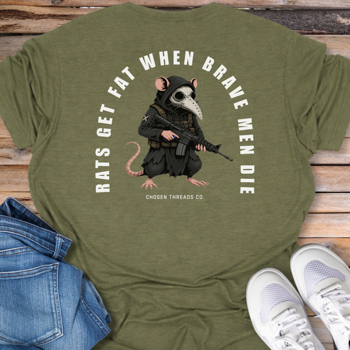 Brave Men Die Rat Graphic T-Shirt