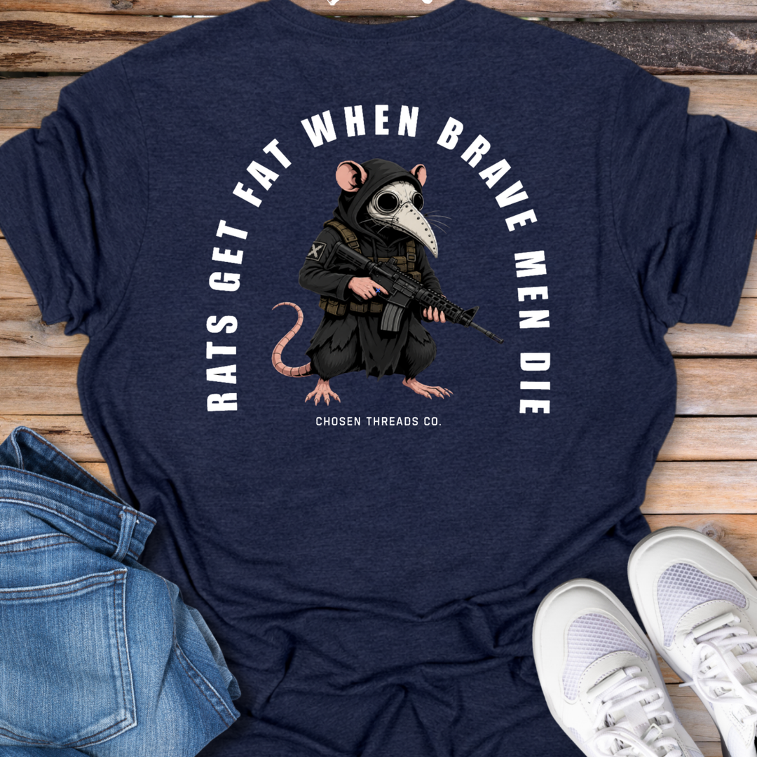 Brave Men Die Rat Graphic T-Shirt